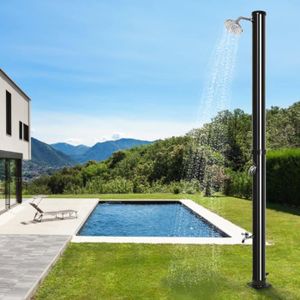 vidaxl douche d exterieur avec receveur de douche wpc acier inoxydable cdiscount jardin