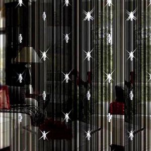 RIDEAU DE PORTE Rideau de porte en cristal noir - Décoration maiso