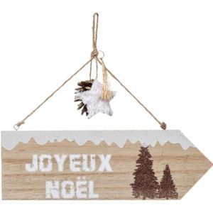 OBJET DÉCORATION MURALE Pancarte bois Joyeux Noël - 29 cm