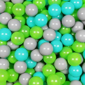PISCINE À BALLES Mimii - Balles de piscine sèches 100 pièces - gris, turquise, bleu vert