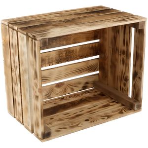 Caisse De Rangement En Bois Rustique 50 X 40 X 31 Cm Achat