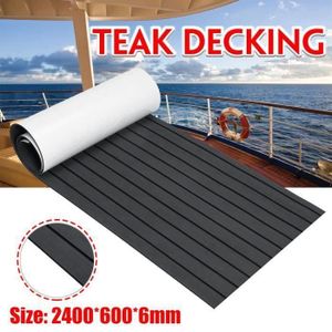 marron fonc/é Teak-Yacht Rev/êtement de sol en mousse EVA pour Yacht Wohnmobil 240 x 90 x 0,6 cm Marron fonc/é