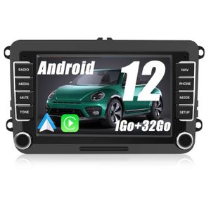 AUTORADIO AWESAFE Autoradio Android 12 pour Golf 5 6 VW Passat Polo Seat Skoda 7 “HD écran Tactile avec Carplay AndroidAuto GPS