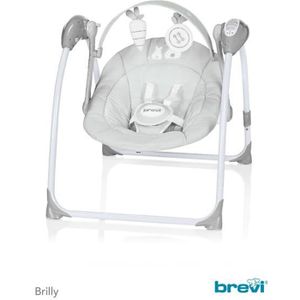 BALANCELLE Balancelle Bébé Brilly Lapinou Perle 2 Positions - BREVI - Compacte et transportable