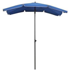PARASOL Parasol de jardin avec mât 200x130 cm Bleu azuré DIOCHE7298381422013