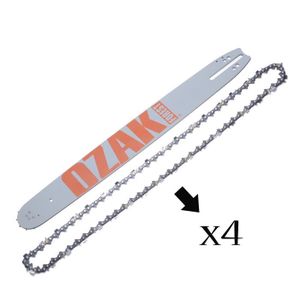 guide adapté pour Arebos BKS4545cm 0.325 72M 1,5mm Arebos 4 Chaînes 