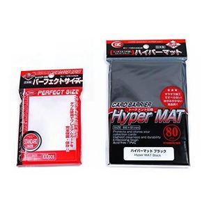 Fabriqué au Japon 5 paquets/total 400 pochettes Pochettes de protection de cartes à jouer/collection KMC Hyper Mat Rouge pack de 5 Import Japon 