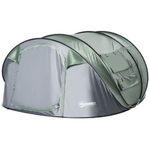 TENTE DE CAMPING Tente de camping pop-up 4-5 p 263x220x123cm Vert