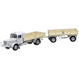 TRACTEUR - CHANTIER Maquette de camion - REVELL - Büssing 8000 S 13 avec Trailer - Echelle 1:24 - Blanc - Plastique