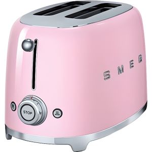 GRILLE-PAIN - TOASTER Grille-pain SMEG TSF01PKEU Rose - 2 fentes extra-l