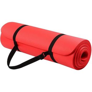 TAPIS DE SOL FITNESS Tapis de Yoga Pilates TRAHOO - Tapis Antidérapant Épais TPE Respectueux de l'Environnement - Noir - 183cm x 10mm