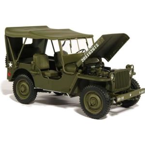 VOITURE - CAMION JEEP Willys D-Day avec Capote Fermé US Army 1/18 M