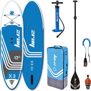 STAND UP PADDLE Stand Up Paddle gonflable ZRAY X-Rider X3 Epic 12' - Bleu/Blanc/Noir - Glisse d'eau - Adulte