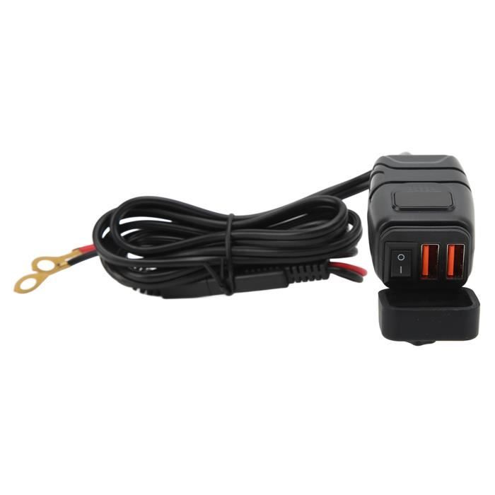 Chargeur USB 12V pour moto Lumitecs avec indicateur numérique de