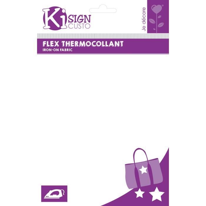 Flex thermocollant phosphorescent - 30cm x 20cm Vente en ligne Couleur Blanc