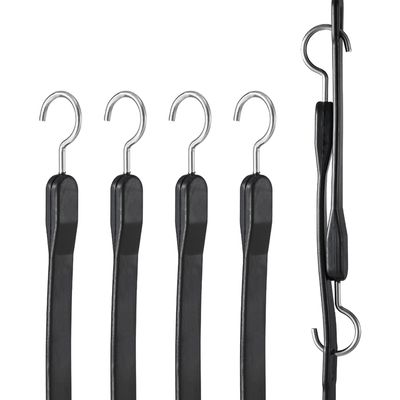 VEVOR Lot De 10 Tendeurs Élastiques 20x600mm Avec Crochets S Acier - Noirs Robustes
