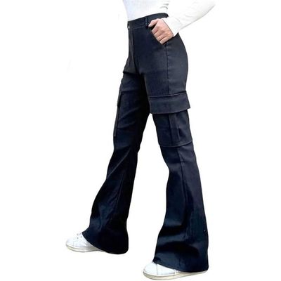 éléphant Jean Slim A Fente éléphant Jean Noir Fente Pantalon