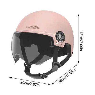 Casque De Vélo électrique Avec Oreilles De Chat - Demi-casque Ajustable, Style Mignon - Pour Cyclistes, Rose Et Autres Coloris - 7
