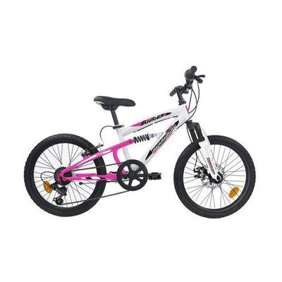 Vélo enfant - VTT 20 pouces - 6 à 10 ans - 6 vitesses - freins V avant et arrière - cadre bas en fer - bleu - Sport