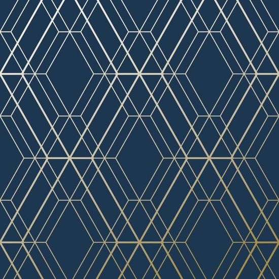 Paladium Papier Peint Géométrique Noir//Doré Holden 90114 Neuf