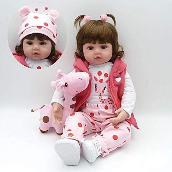 ZIYIUI Reborn Poup e b b Souple en Silicone 18 Pouces 47cm Poupee