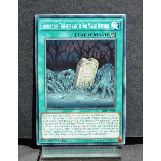 Carte YUGIOH TDILFR056 Contrat Des Ténèbres Avec Le Roi Marais Interdit NEUF FR Cdiscount