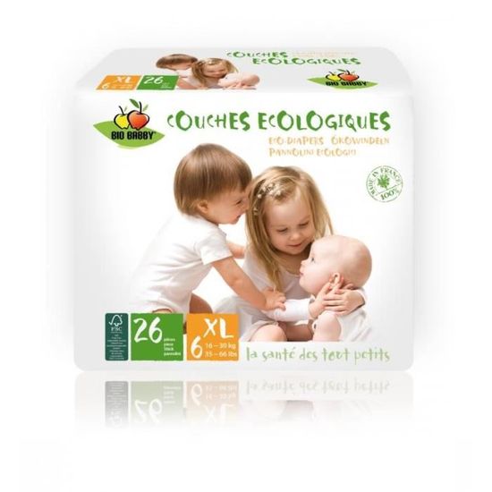 COUCHES JETABLES ÉCOLOGIQUES Tidoo 3 PACKS Taille 6 - 16/30 kg