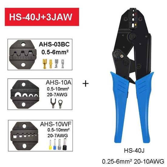 Couleur HS-40J avec 3JAW Pince à sertir, outils à main, câble Coaxial ...