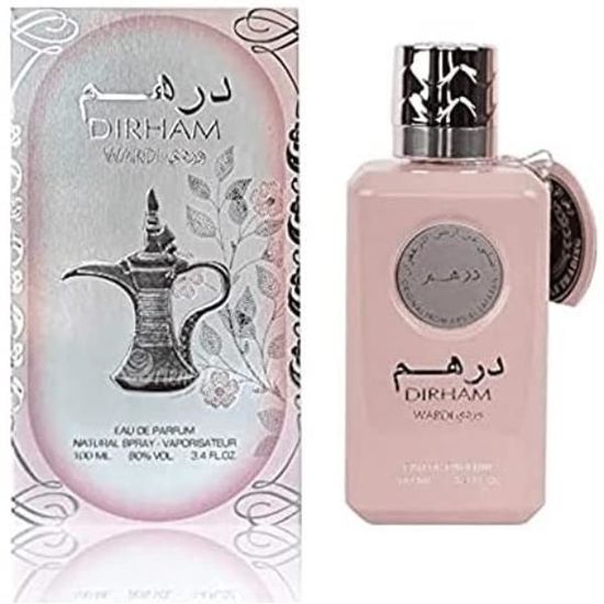 Eau de Parfum DIRHAM WARDI Edition 100 ml Pour Femme de Fleurs, Rose, Sucré, Fruité, Vanille