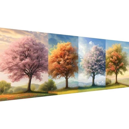 Diamond Painting Kit Grand Format 100x40 Cm - Broderie Diamant 5D Roses - Loisir Créatif Adulte - Toile Et Diamants Inclus