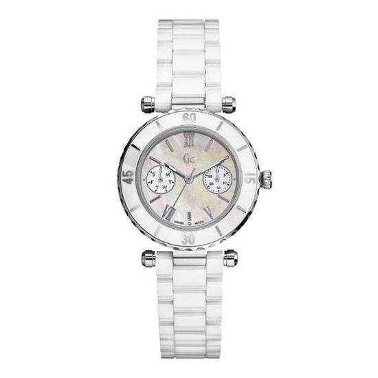 Montre guess online ceramique blanche