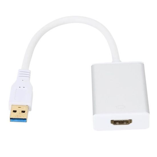 Adaptateur USB Vers HDMI 1080P – Convertisseur USB 3.0/2.0 Vers HDMI Audio/Vidéo Pour Double Écran Windows XP/7/8/10/11