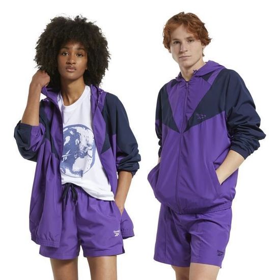 Veste de survetement Reebok Classics Track Homme Violet Manches longues Multisport Fitness Indoor Violet Cdiscount Pret a Porter