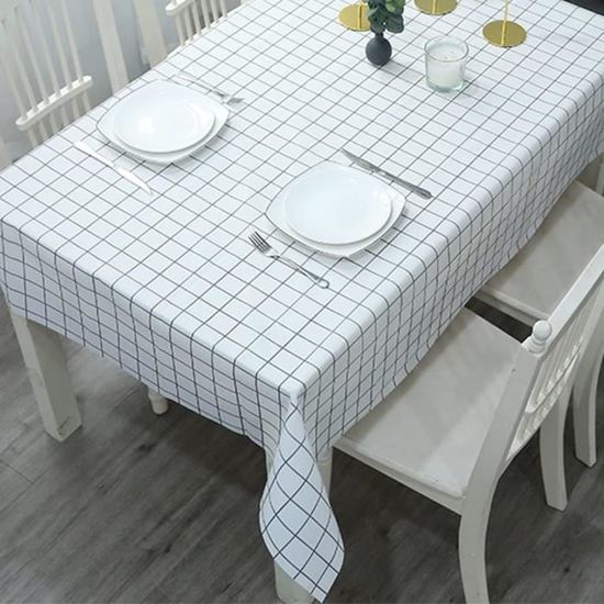 Lot De 2 Nappes Carrées Noires 24x24 Pouces (60x60 Cm), Résistantes, Modernes