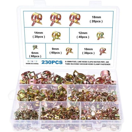 Collier De Serrage,Pince à Ressort En Silicone Pour Tuyau, 10 Pièces