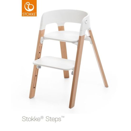 Chaise haute évolutive STOKKE Steps - Naturel - Pour bébé - Poids 4,6 kg