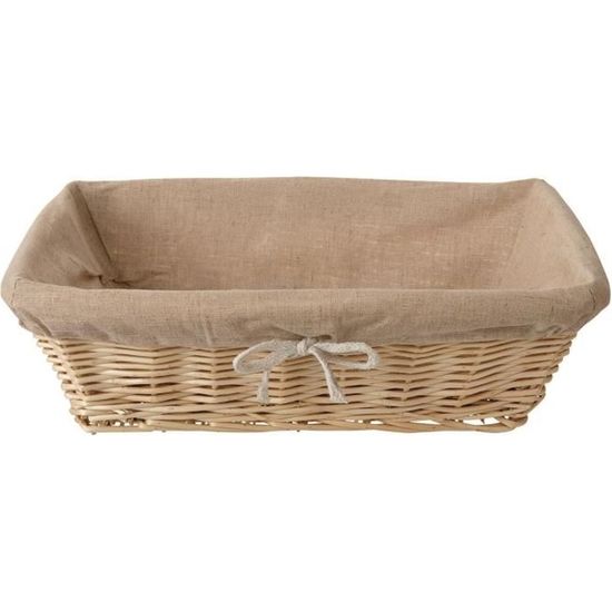 Panier En Osier Rectangulaire IMIKEYA 26 Cm - Corbeille Fruits Et Légumes Tissée Main - Déco Naturelle Cuisine