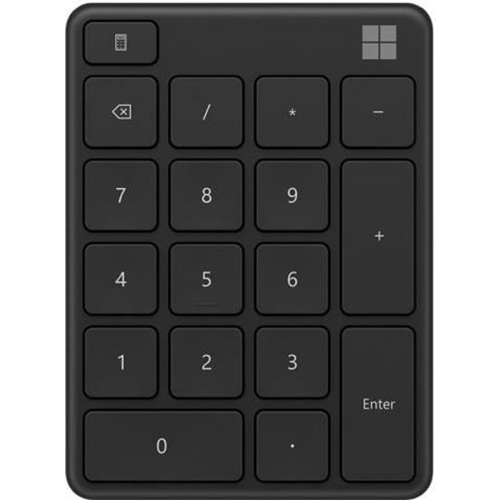MICROSOFT Pavé numérique sans-fil - Bluetooth 5.0 - Noir Mat