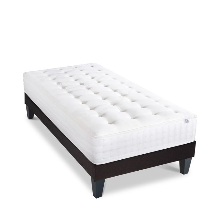 Ensemble Châtelet 90x190 cm Matelas Mousse + Sommier Bois