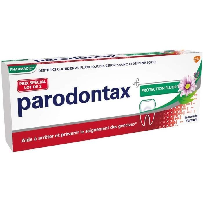 Hygiène dentaire PARODONTAX Dentifrice Protection Fluor Bitube 2 x 75 ml 127009