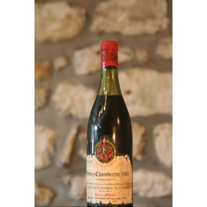 Vin rouge, Confrérie des Chevaliers du Tastevin, Pierre Olivier 1961 Rouge