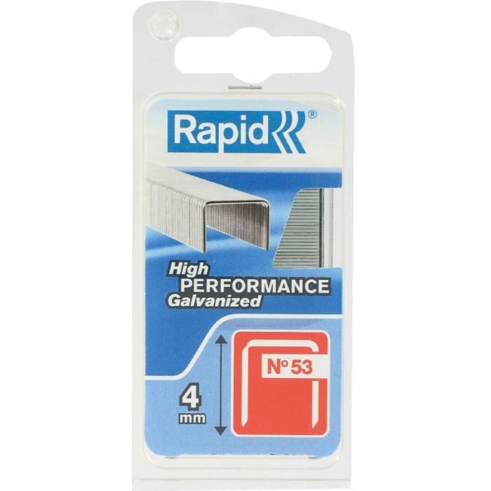 RAPID Agrafes galvanisées - Fil fin - N°53/04 mm