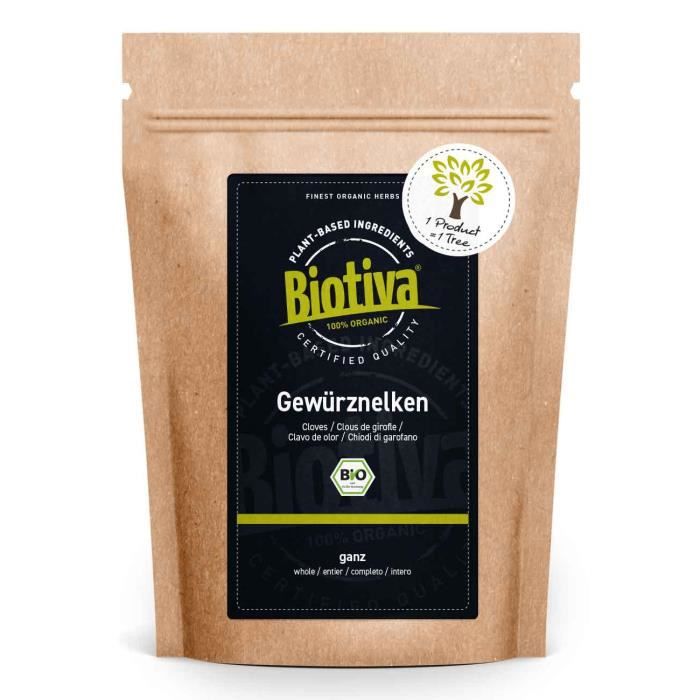 Clous de girofle entiers bio 250g - Clous de girofle (Caryophylli flos) séchés haut de gamme