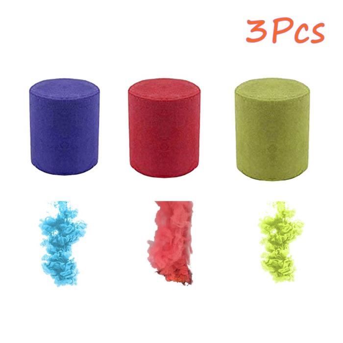 3pcs gâteau de fumée coloré effet de fumée spectacle ronde bombe étape photographie aide Yuanliae3879