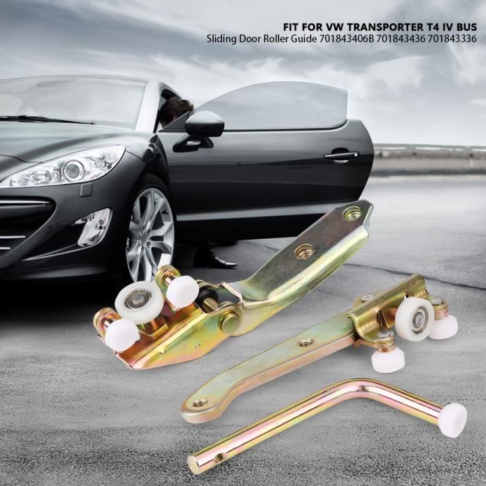 3Pcs Guide de rouleau de porte coulissante de voiture pour le bus 701843406B 701843436 701843336 du transporteur T4 IV -GAR