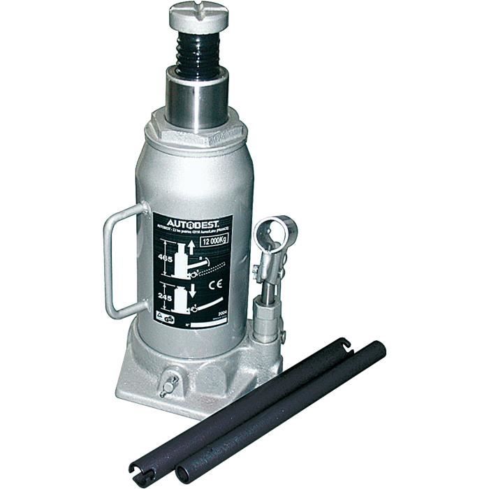 AUTOBEST Cric Bouteille 12 T Levage de 212 à 408 mm