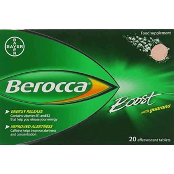 Berocca Boost Effervescent Energy Vitamin - Pack of 20 Tablets