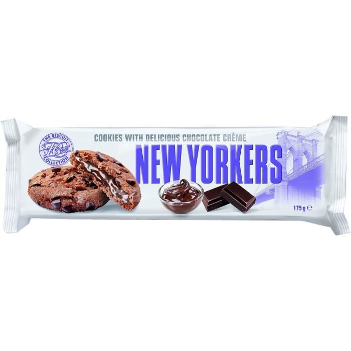 NEW YORKERS Cookies Fourrés aux Saveur Chocolat Noir - 175 g