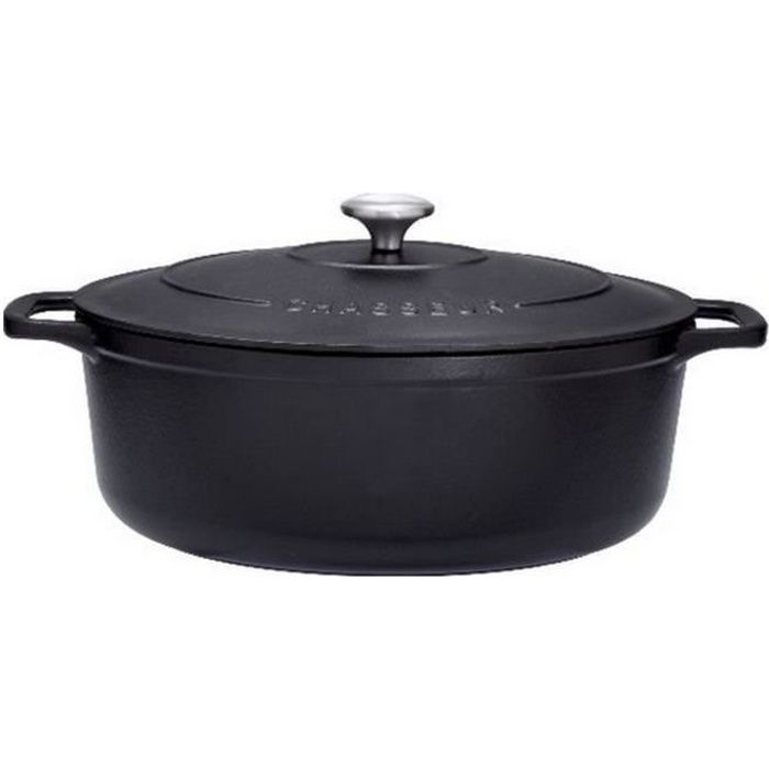 Chasseur - cocotte ovale en fonte émaillée 17cm noire sublime - puc471701