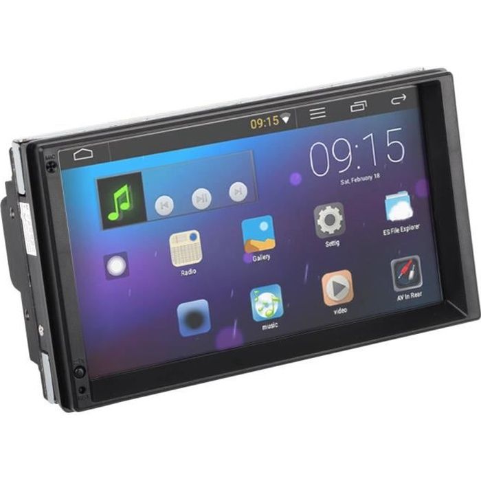 Cuque Lecteur audio d'autoradio Voiture 7' 2 Din pour Android 10.0 Radio Stéréo Lecteur MP5 avec Navigation GPS Multimédia BT